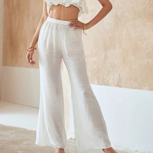 White Beachy Cover Up Pants